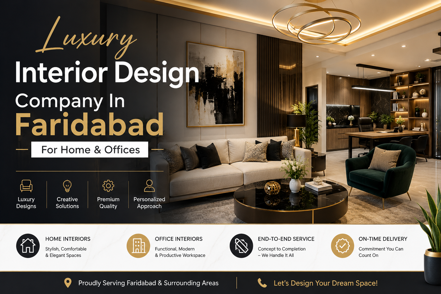 Luxury Interior Design Company In Faridabad For Home and Offices